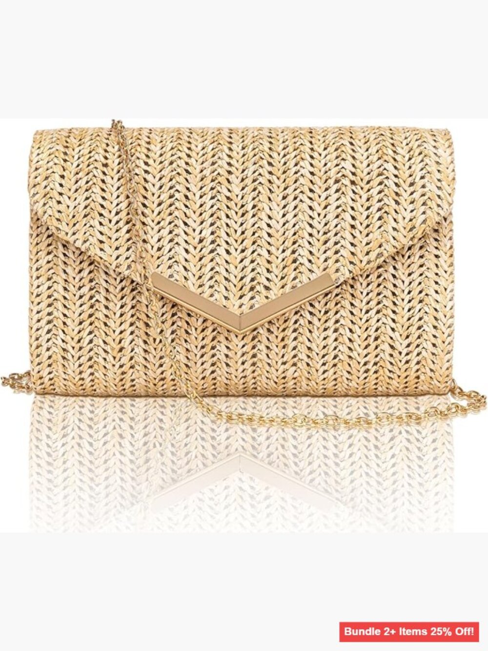 Straw Woven Clutch Crossbody Bag Convertible Rattan Handbag Summer Wedding